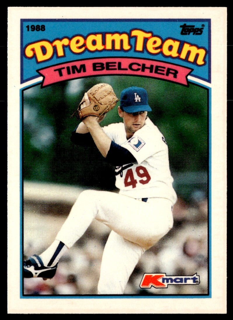 1989 Topps Kmart Dream Team Tim Belcher Los Angeles Dodgers #9