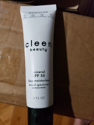 2 x CLEEN BEAUTY MINERAL SPF 30  BROAD SPECTRUM SUNSCREEN FACE MOISTURIZER 2 OZ