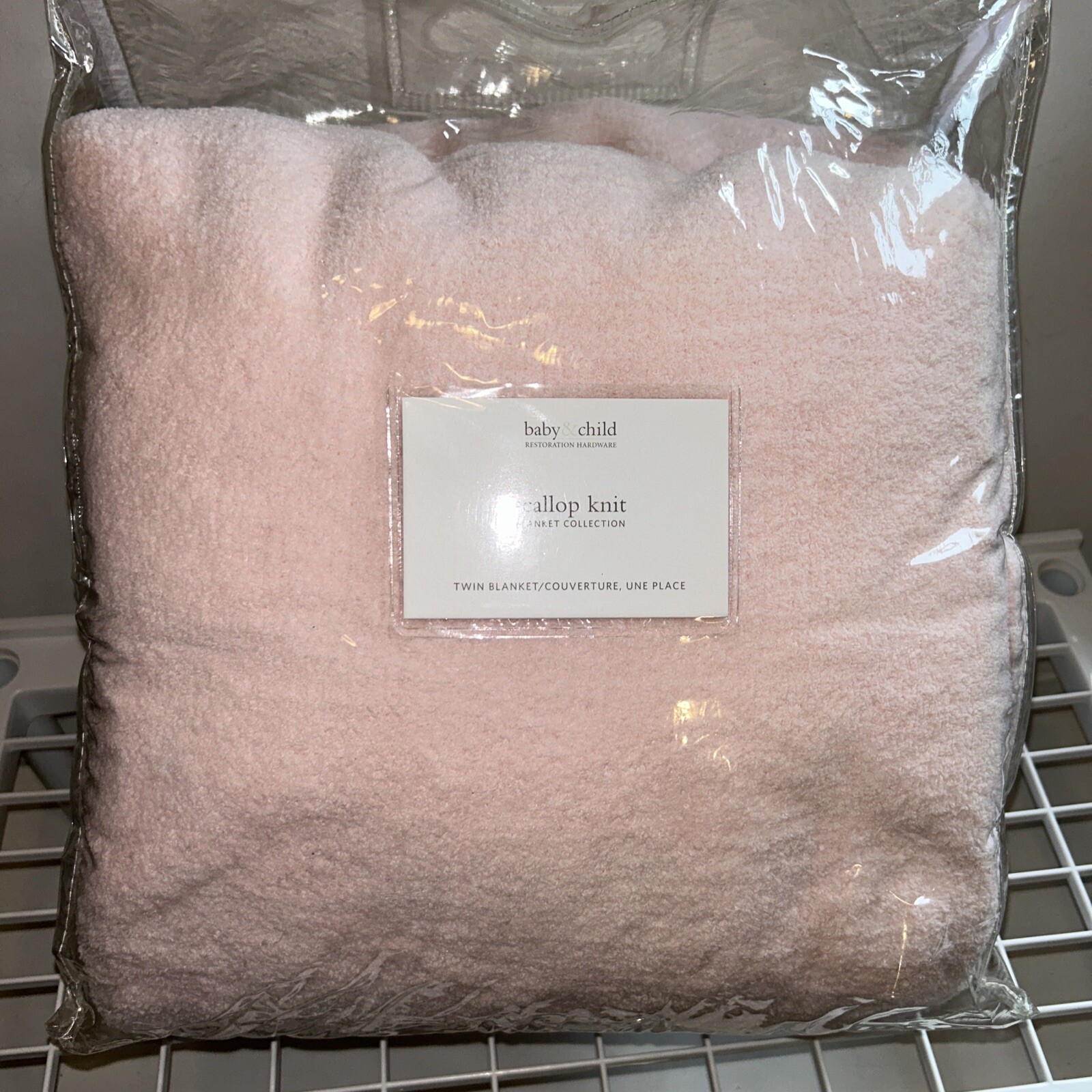 Restoration Hardware Baby & Child Twin Fleece Blanket Pink, Chocolate