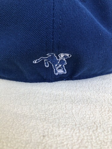 Indianapolis Colts NFL New Era 59FIFTY Throwback Logo Blue Silver Sz 6 7/8” Nice - Picture 3 of 5