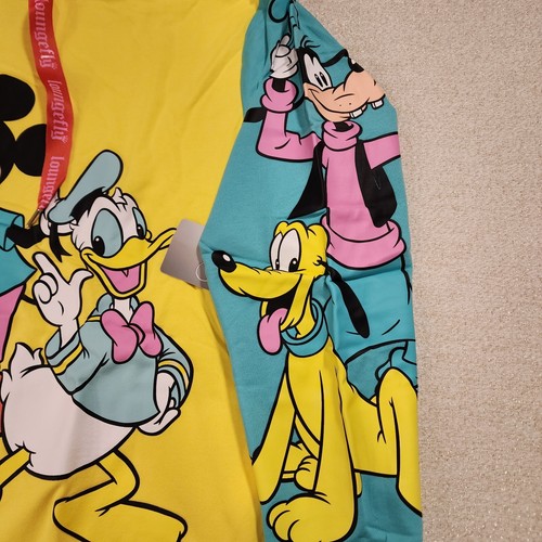 Loungefly Disney 100 Mickey & Friends Classic Color Block Hoodie Unisex 2XL NEW - Picture 3 of 16