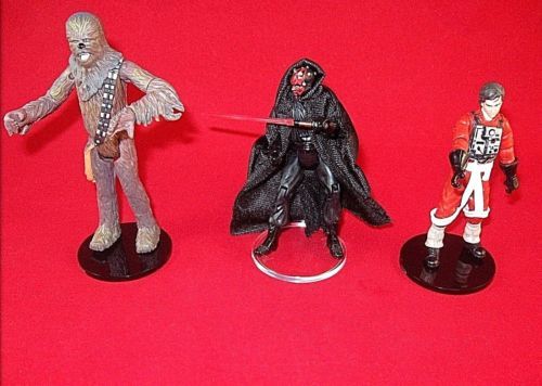 STAR WARS,SET*3 ACTION FIGURE STANDS FOR NEW AND VINTAGE STAR WARS LOOSE FIGURES - Picture 1 of 12
