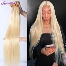 Brazilian 30 32 Inch 613 Honey Blonde Human Hair Bundles Unprocessed Human Hair