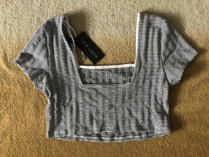 black bardot short sleeve top