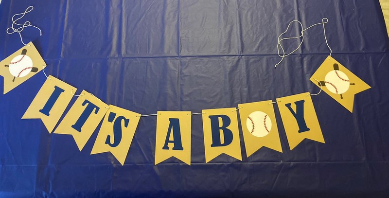It’s A Boy Baseball Banner Baby Shower