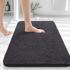 Bathroom Rugs 30x20 Extra Soft Absorbent Chenille Bath Rugs Rubber Backing Qu...