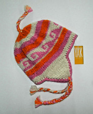 NWT YAK Winter Warm Wool Ski Ear Flap Fleece Lining Woolen Hat