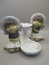 Vintage 60's Bathroom Set Toothbrush Soap Dish UCTCI Polkadot Bow Girls Darling