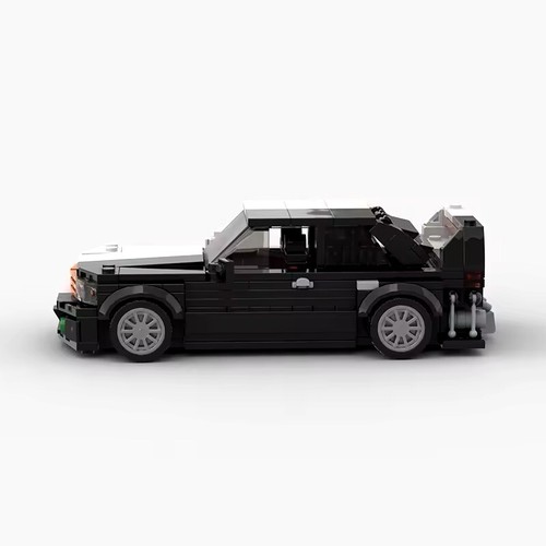 Mercedes-Benz W201 | Black & White | Building Brick Set MOC - 418 Teile UK - Bild 2 von 9