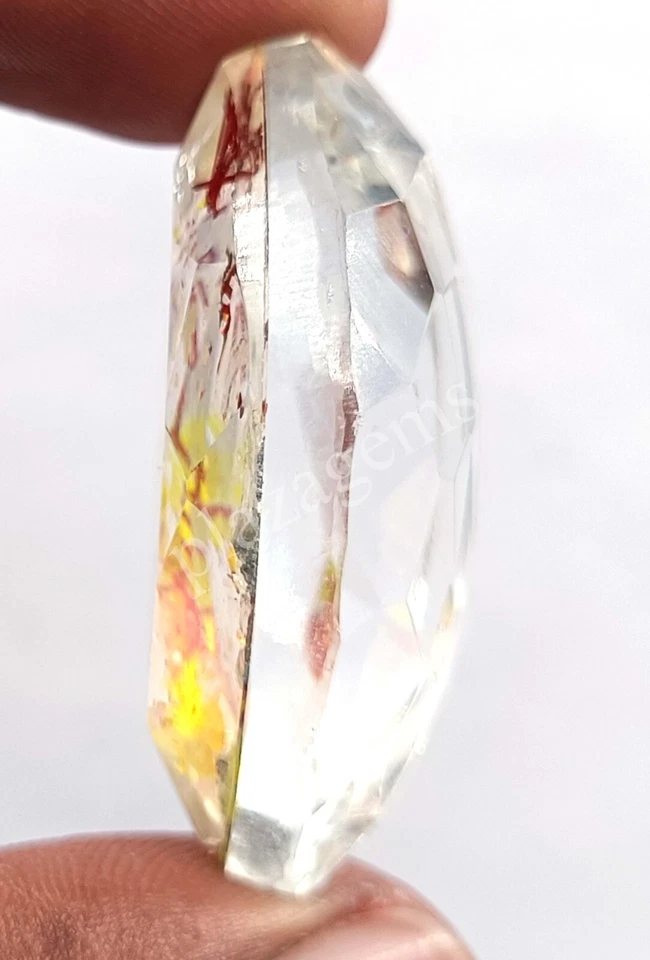 97.05 CT Marquise Cut Red Rutilated Quartz EGL Certified Loose Gemstone 5FRM - Image 4 of 4