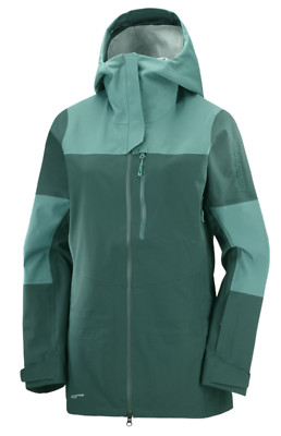 Salomon Ski Winter Stance 3 Layer Women's Med Jacket Ponderosa Pine Green Shell