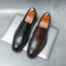 38-46 Mens Slip On Casual Business Evening Party Dress Shoes Faux Leather Spring