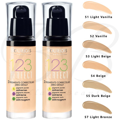BOURJOIS 123 Perfect Flawless Complexion Liquid Foundation 30ml *FARBTON WÄHLBAR*