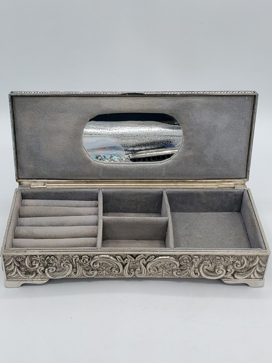 Vtg Silver Godinger Jewelry Box ,1992 Great Condition | eBay