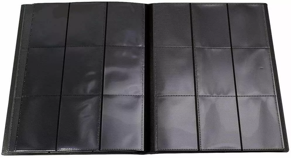 360 Card Pocket Binder with Elastic 9 Pocket Trading Cards Album Folder, Black 360 Card Pocket Binder with Elastic 9 Pocket Trading Cards Album Folder, Black