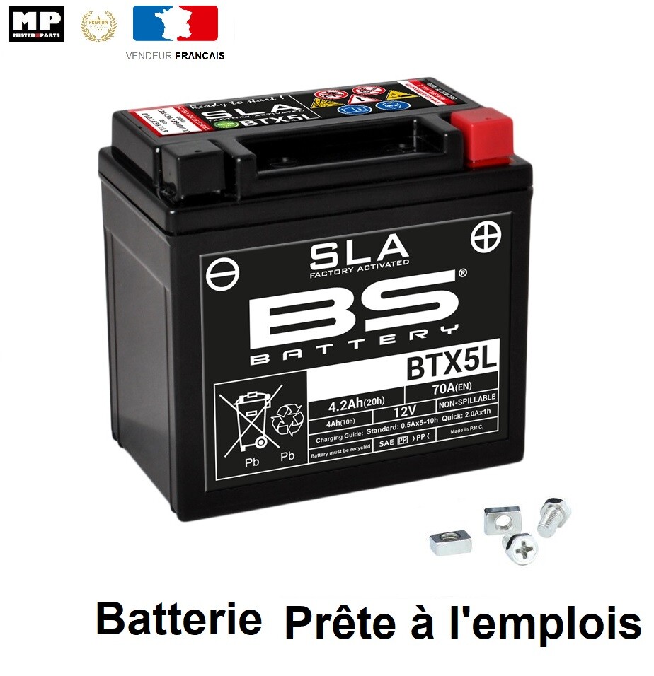 Batterie YTX5LBS 12V 4Ah BS-Battery SLA GEL pour Allumage Moto Scooter