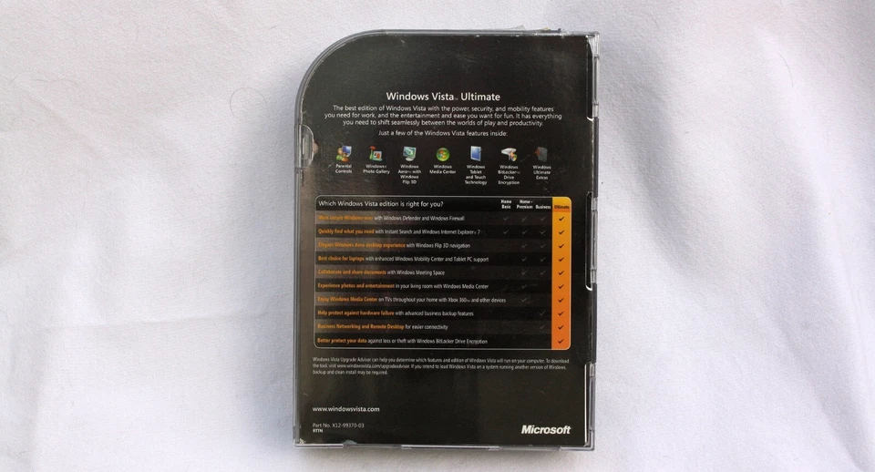 Microsoft Windows Vista Ultimate Full 32 Bit & 64 Bit OEM Authentic - Image 2 of 4