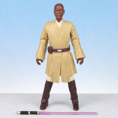 Star Wars Legacy Collection MACE WINDU Complete 3.75'' Figure Target Ex. Hasbro 