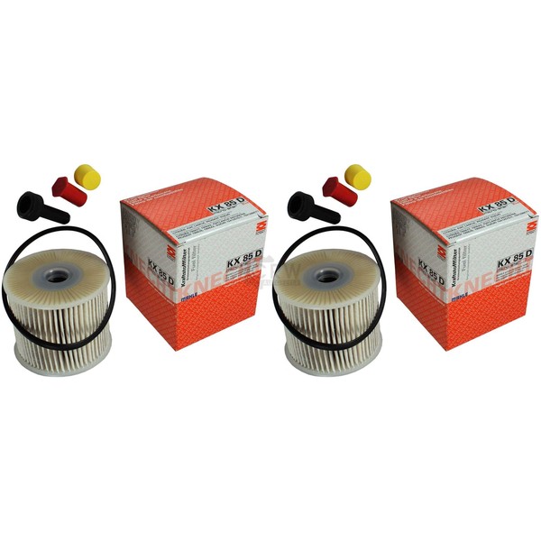 2X Mahle / Knecht KX 85D Kraftstofffilter Filter Fuel-image