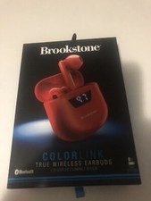 Brookstone Color Link True Wireless Earbuds Red