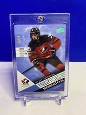 2021 Team Canada Juniors Wyatt Johnston Prospectus Momentous Electric Blue /49
