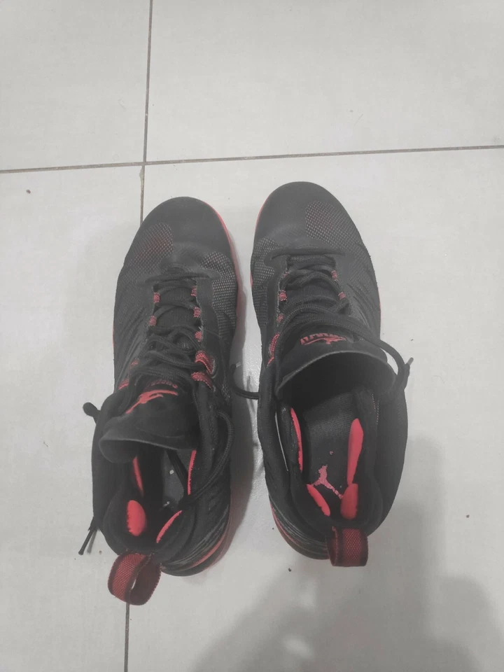 Nike Jordan Super Fly 5 Hombres Rojo Negro Infrarrojo Criado 844677-003 Talla 9 muy raro Foto 2 de 4