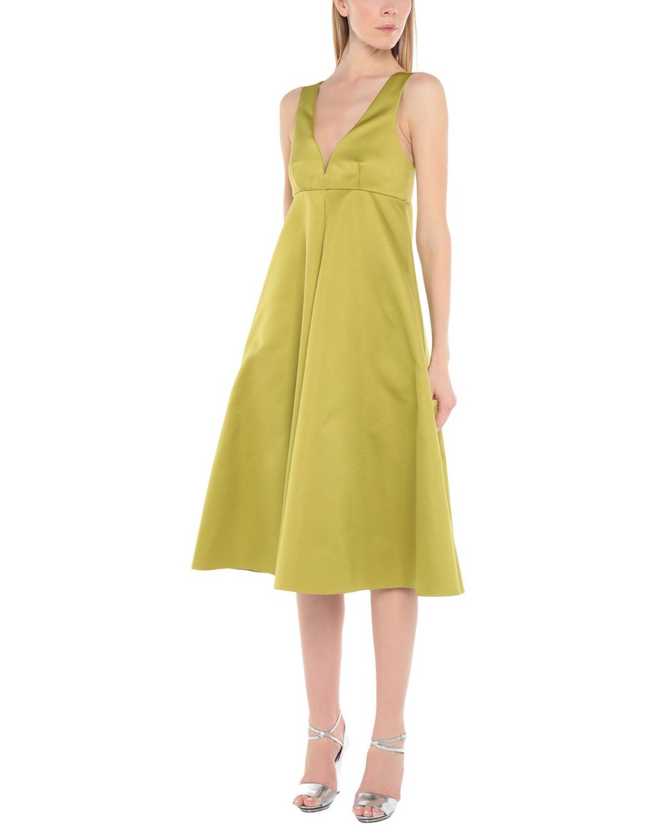 rochas dress green Sheer Top Slip Dress — Green/Nude – La Garçonne