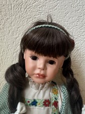 Omas Puppe mit Zöpfen 46 cm Kleider einmalig Unikat