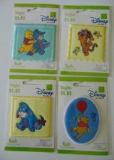 Wrights Winnie the Pooh sew on embroidered patches lot of 4