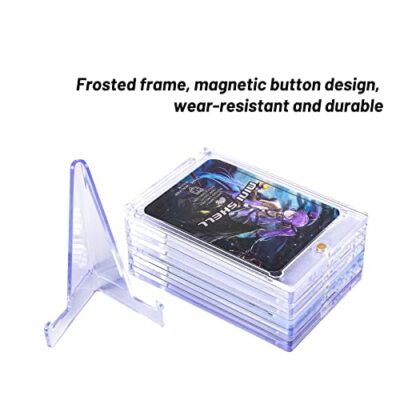 6 Pack Magnetic Card Holder Acrylic Trading Cards Sleeves Protectors 35 PT  | eBay