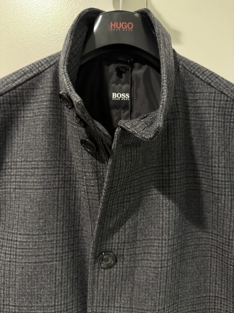 Hugo Boss Camron Wool Blend Coat in Open Gray, 36R $545