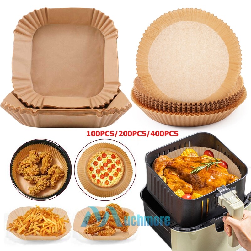 Air Fryer Liners 100/200/400 Pcs Disposable Parchment Paper Liner Non Stick Food