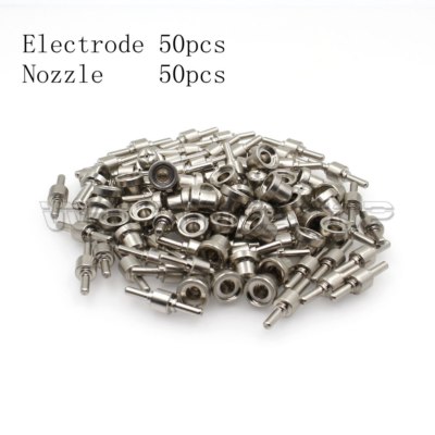 100pcs PT31 LG40 CUT40 CUT50 Plasma Nickel Plated Electrode Tips Nozzle