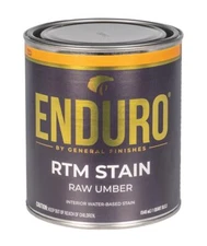 General Finishes Enduro RTM Water Based Wood Stain 1 Quart Raw Umber
