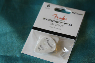 FENDER×TM CLIP MARKER 351 EX-HVY Fender Wavelength(TM) Picks, 351 Shape, White, Medium, 6