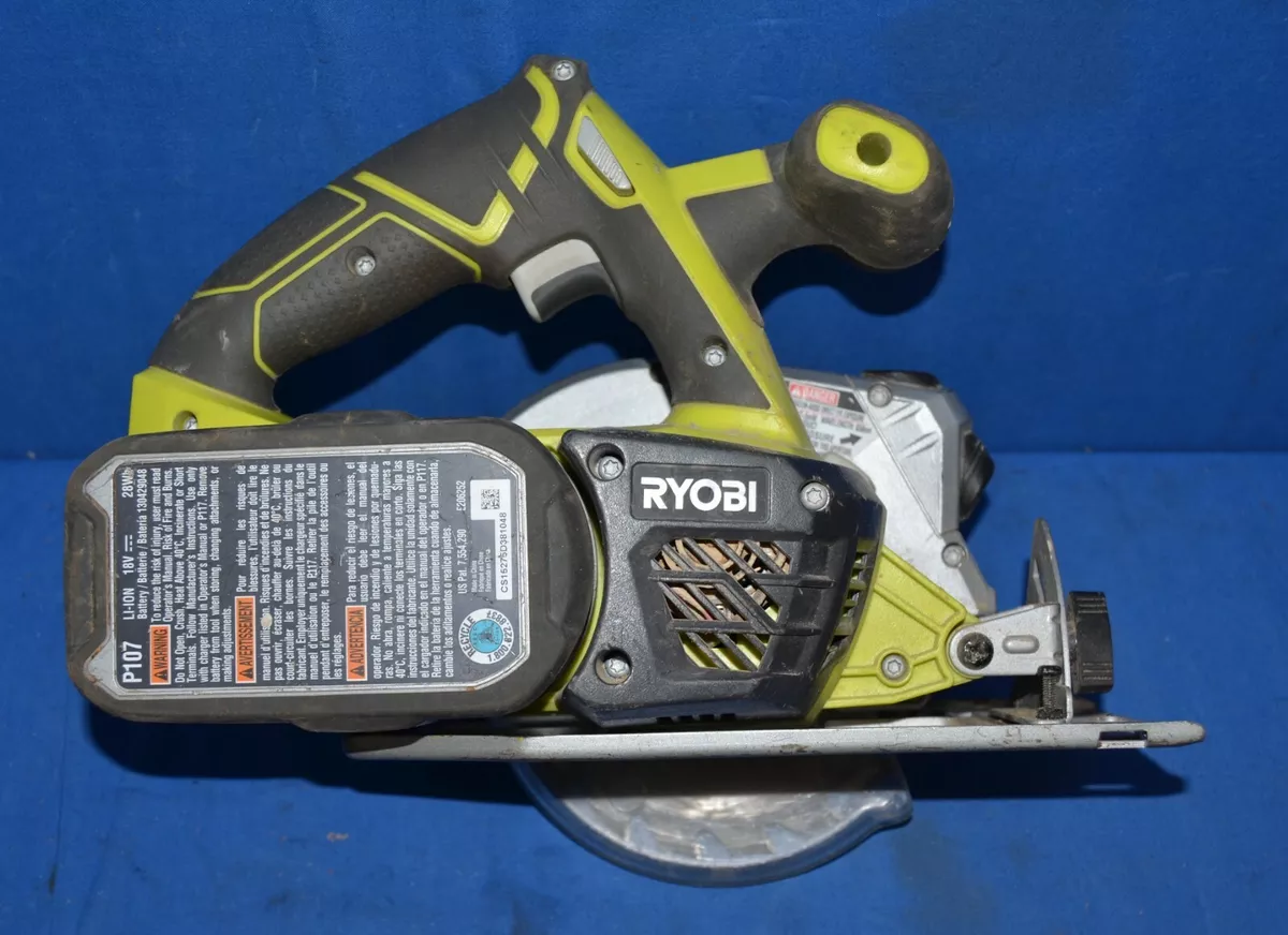 Ryobi P506 One+ Lithium Ion 18V 5 1/2 Inch 4,700 RPM Cordless Circular Saw  with Laser Guide and Carbide-Tipped Blade (Battery Not Included, Power Tool  Only) green full size 