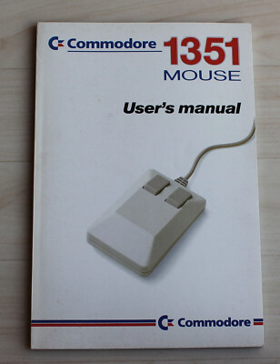 User's manual Commodore 1351 Mouse for C64 64C C128 Computer Multilanguage