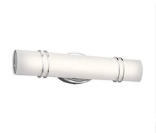 Kichler Ebson 1-Light 24.02-in Chrome Cylinder LED Vanity Light