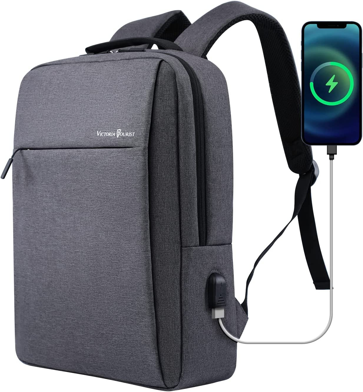 15.6 Inch, Business Slim Durable Travel Backpacks With Usb C