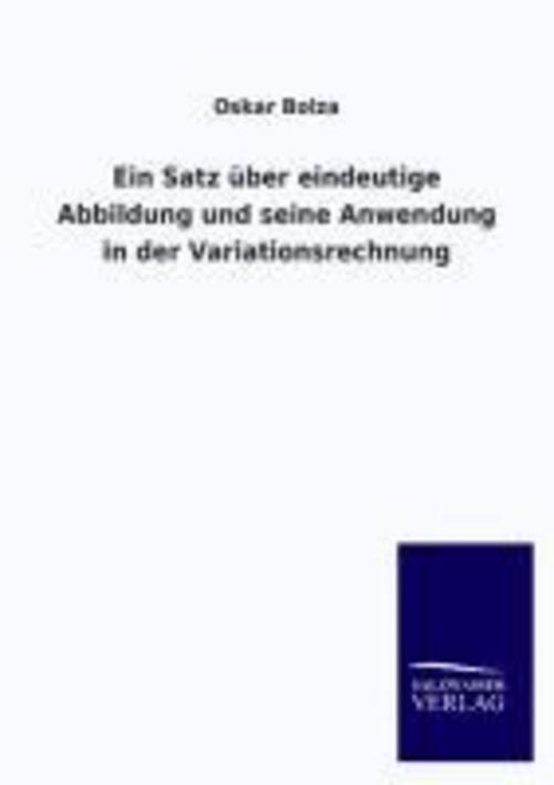 Ein Satz Über Eindeutige Abbildung Und Seine Anwendung In Der