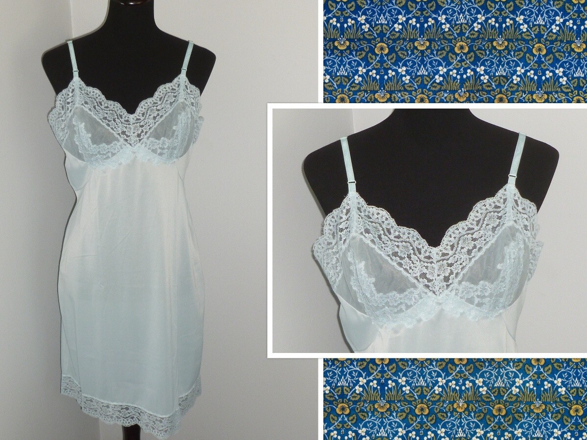 Vintage Slip Vassarette Lace Full Slip 1950 1960s Ice… Gem