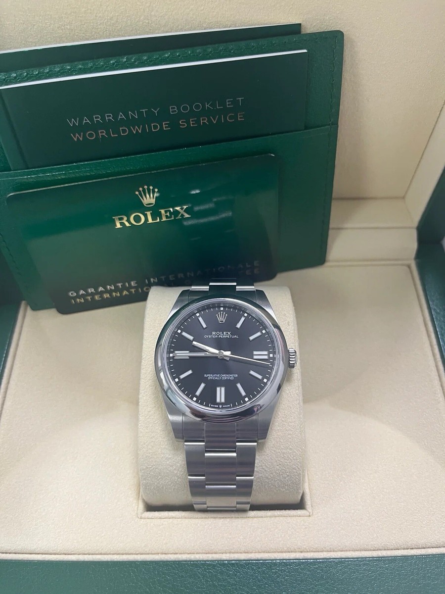 ★2022SS新作★GROVE★MINI ROLL BAG Rolex Oyster Perpetual 41mm 124300 Black Dial, *NEW* 2024