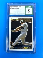 1993 Topps Black Gold #39 Mark McGwire - CSG Near Mint 9 Baseball Card