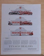 1939 magazine ad for Texaco - Buy Fire-Chief get circle service, cleanliness