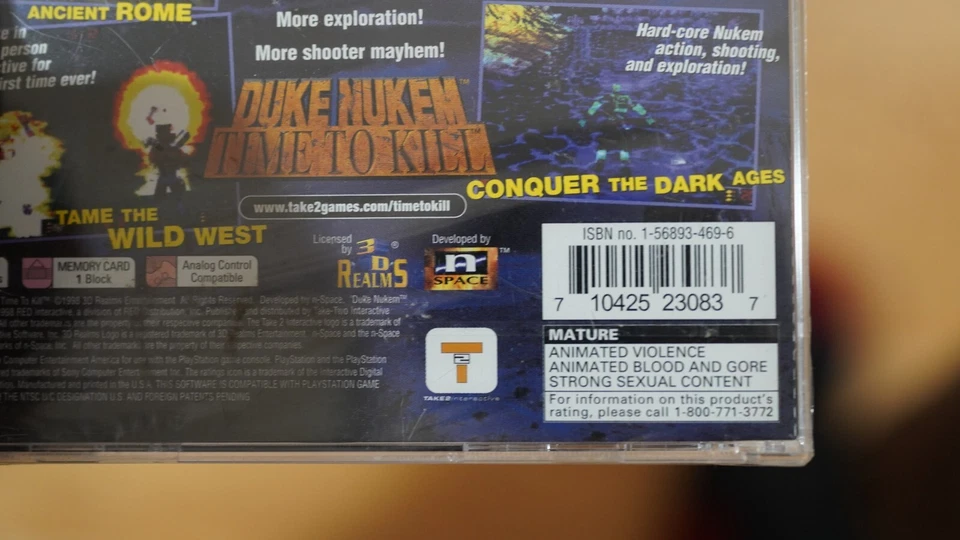 Duke Nukem: Time to Kill Greatest Hits (Sony PlayStation 1, 2001) FACTORY SEALED - Image 3 of 4