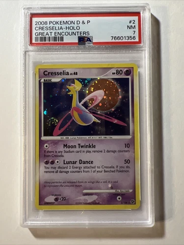 Pokemon PSA 7 Cresselia 2/106 DP Great Encounters Holofoil Rare 2008 Holo