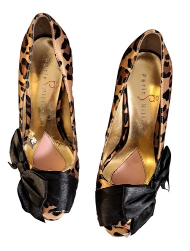 Paris Hilton Women's Size 6M Destiny Leopard Print Pumps Stilettos - Picture 3 of 10