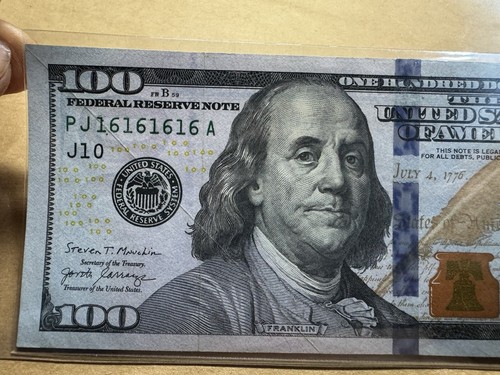 100 Dollar 2017 Repeater Serial Number 16161616 Vintage_LDP Shop. - Picture 2 of 6