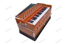 9 Stopper Chudidaar Bellow 42 Key Two Reed Bass-Male 3 1/2 Octave Wooden Color