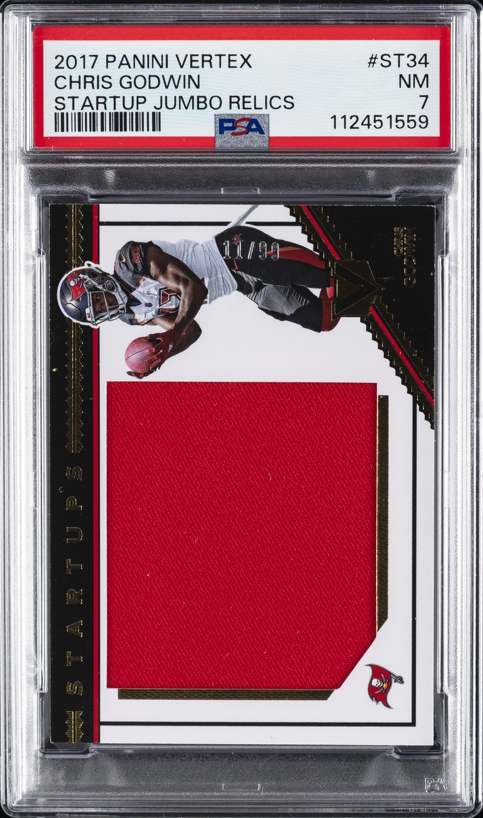 Chris Godwin Panini Vertex Startup Jumbo Relics #ST34 Base